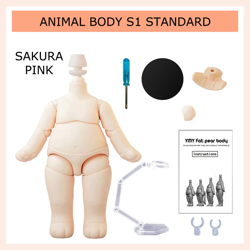 Movable Joint Ymy Doll Fat Animal Body Cat
