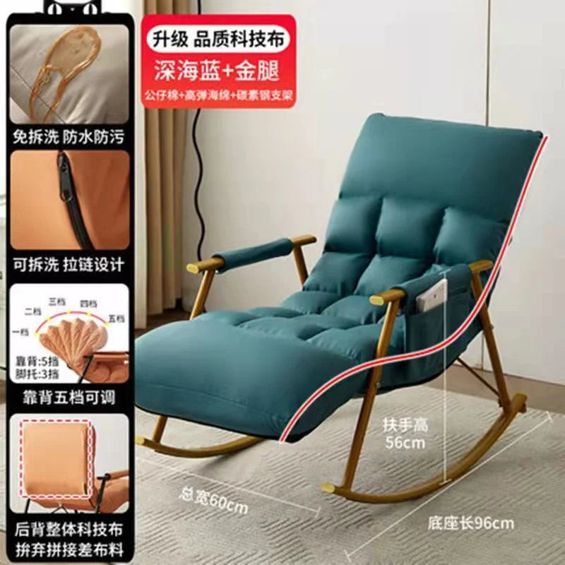 Recliner Nordic Lazy Sofas Rocking Chairs Living Room