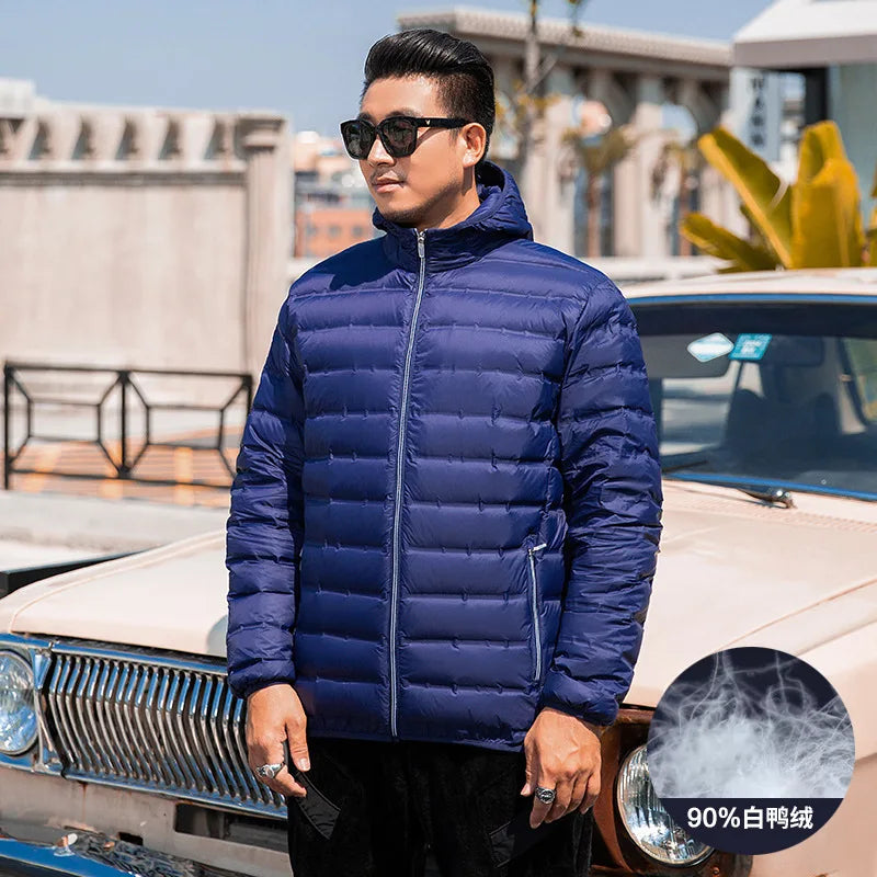 Anti-splashing Lightweight Puffer Jacket 90% White Duck Down
