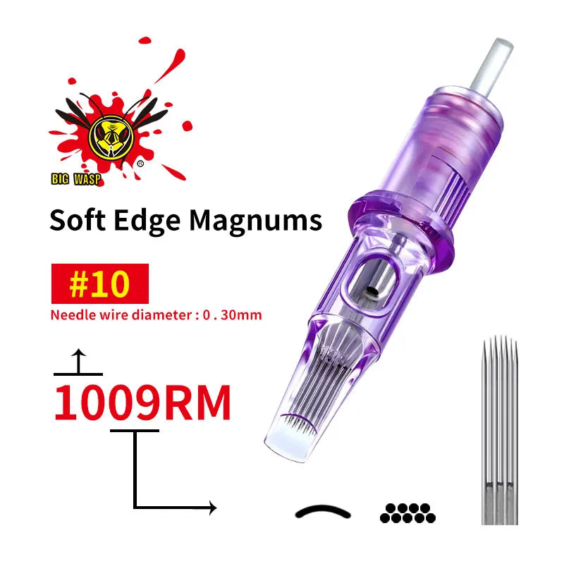 BIGWASP Purple Cartridge Tattoo Needles RM Professional Disposable