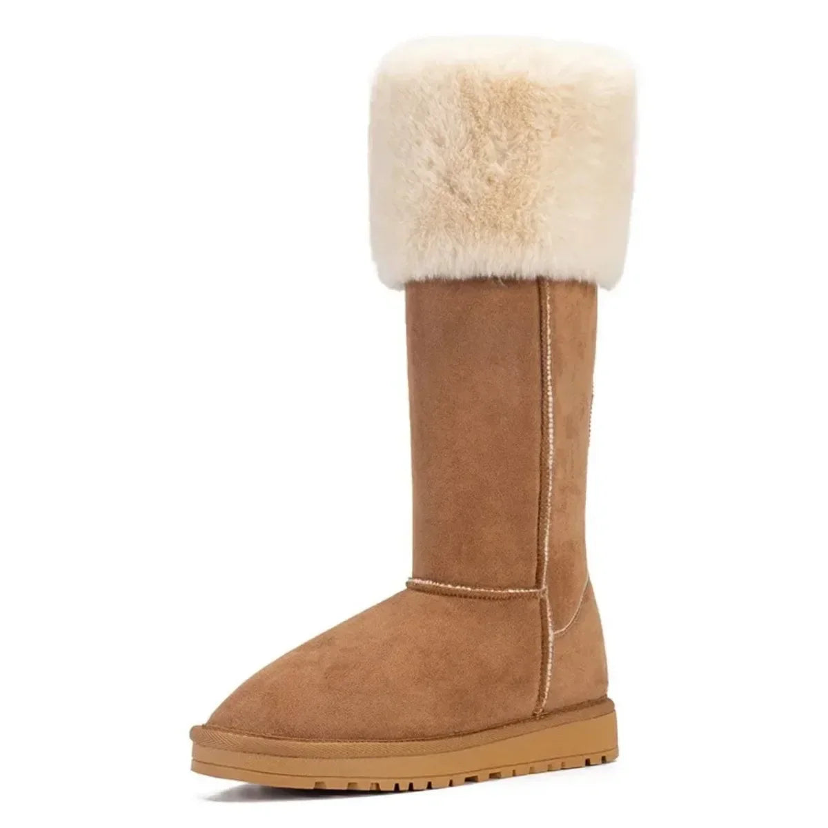 Winter Women's Short Plush Suede Snow Boots Fashion