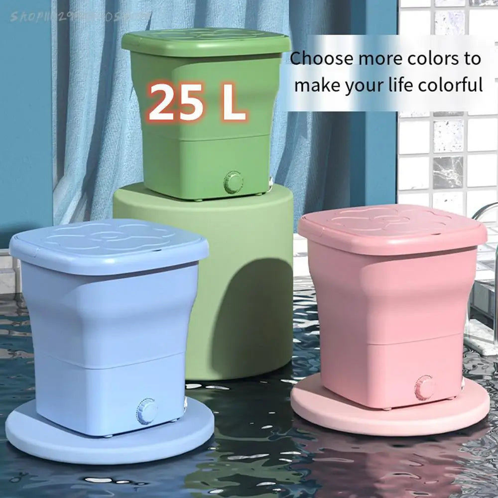 25L Folding Portable Mini Washing Machines with Spin