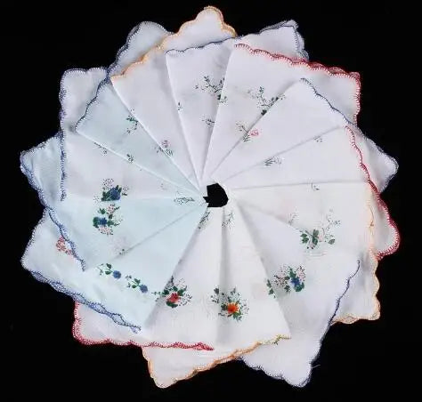 Fashion lace 100%cotton printed Handkerchiefs baby Handkerchief children