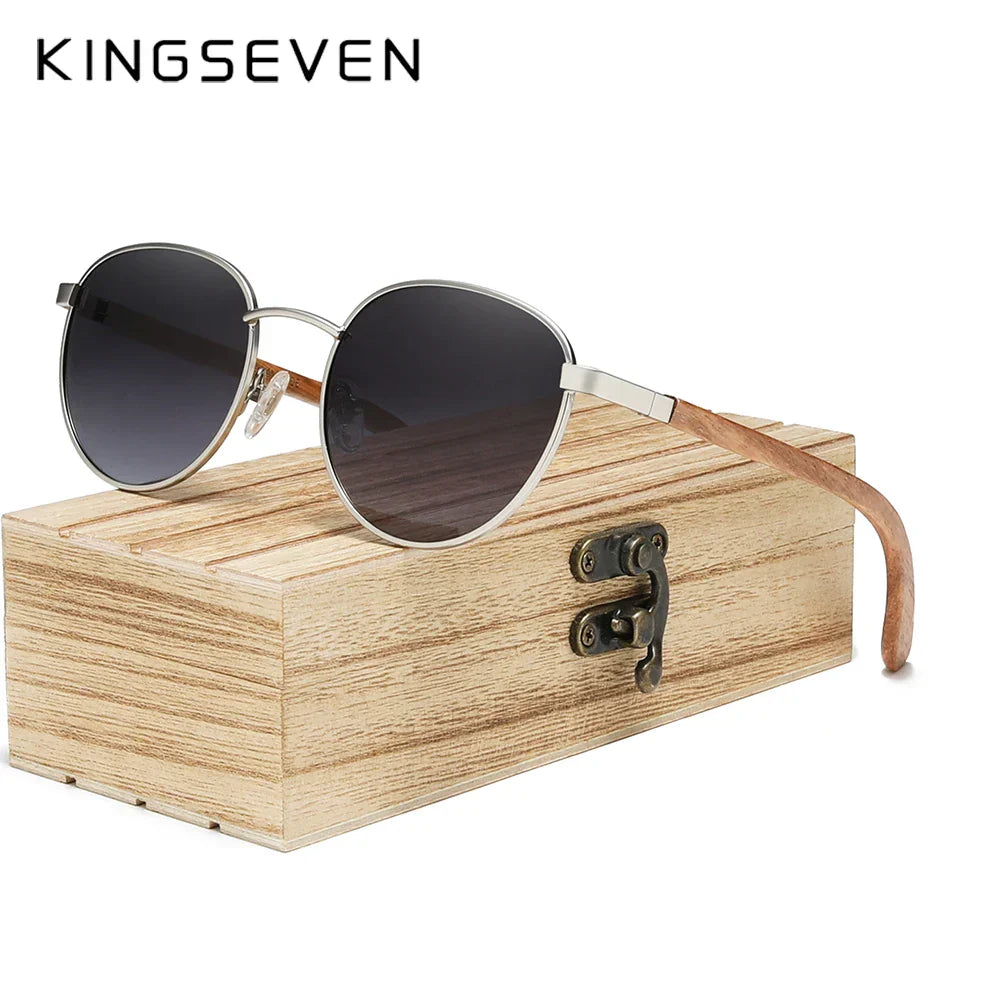 KINGSEVEN Natural Wood Sunglasses For Men UV400 Polarized Women’s Eyeglass Frame Fashion Sun Glasses Protection Eyewear