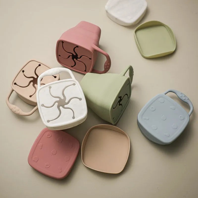 Baby Feeding Cup 1PC Silicone Foldable Color Snack