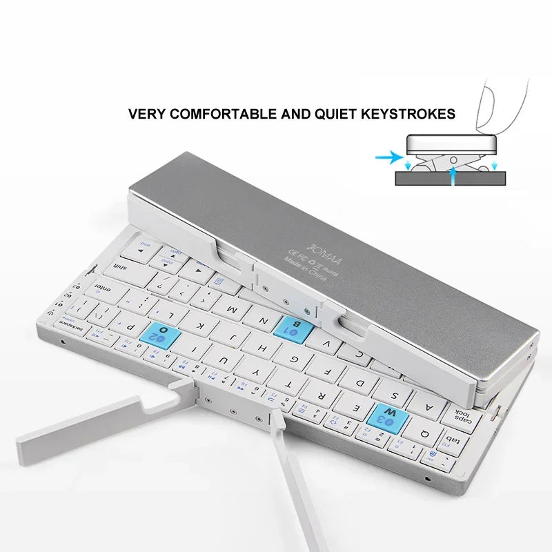 Folding Mini Keyboard Wireless Bluetooth Keypad Supported 3