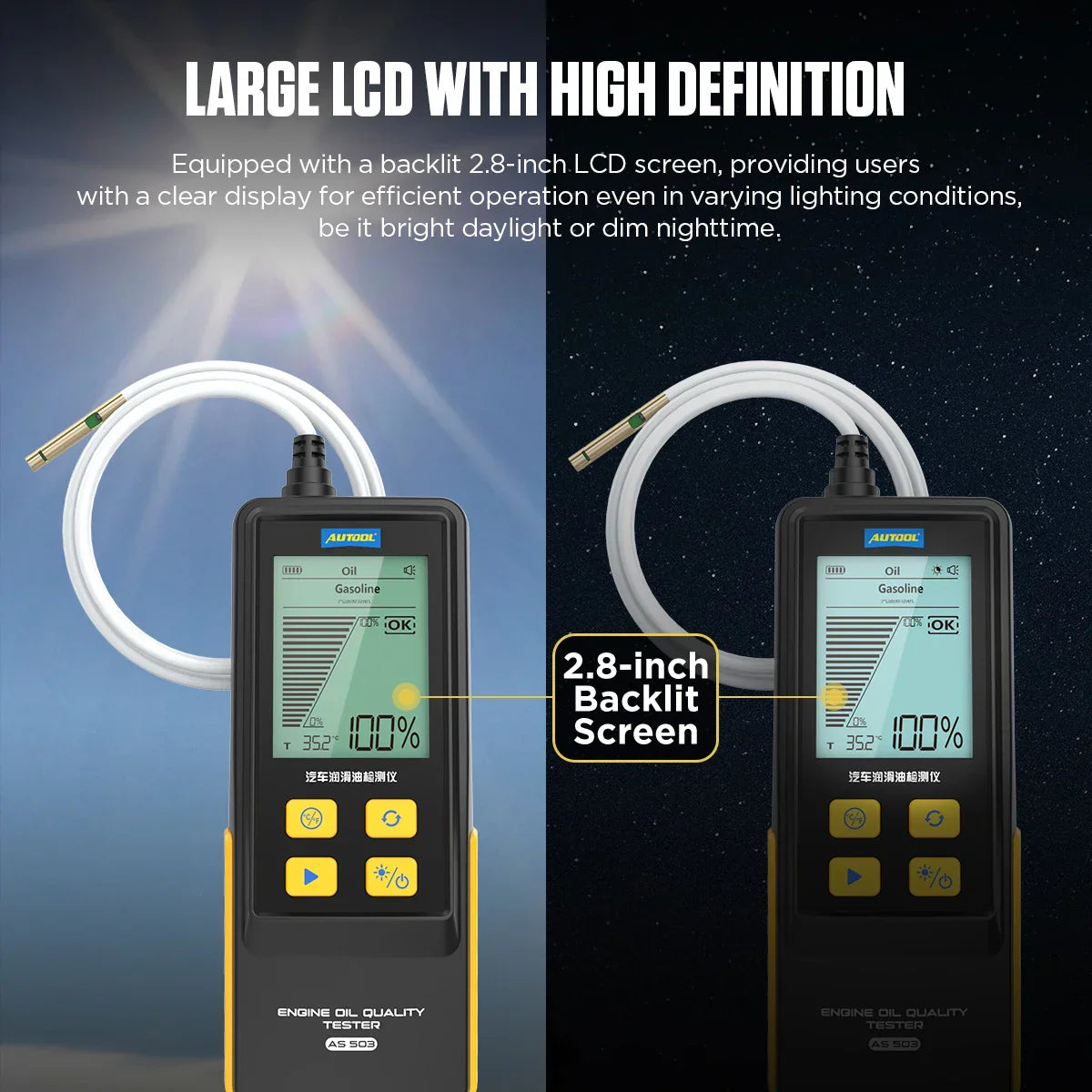 AUTOOL AS503 Automotive Engine Oil Tester Diesel Engine