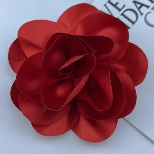 French 14cm Large Flower Brooch Fabric Handmade Accessories