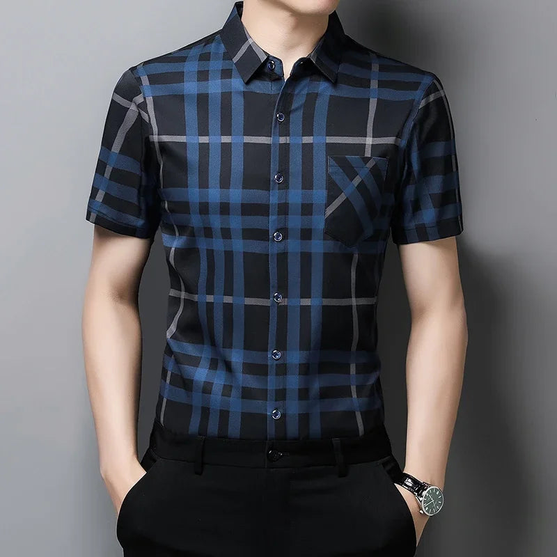 New Men's Business Casual Short Sleeved Shirt No