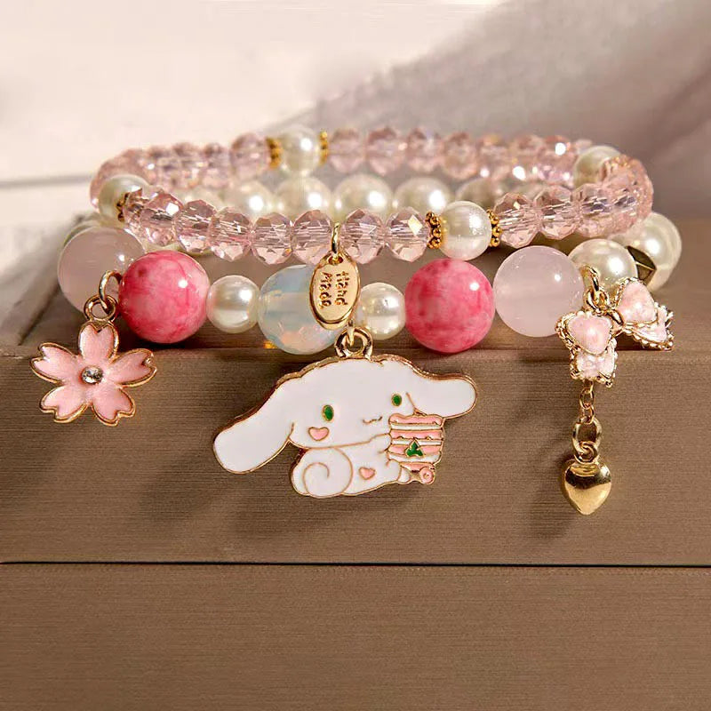 Sanrio Anime Summer Clear Jade Osmanthus Dog Bracelet