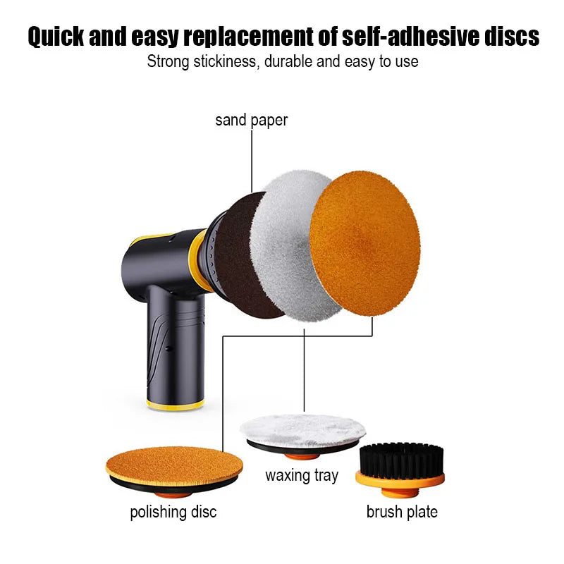 100W Wireless Car Polisher Waxing Machine Car Sander