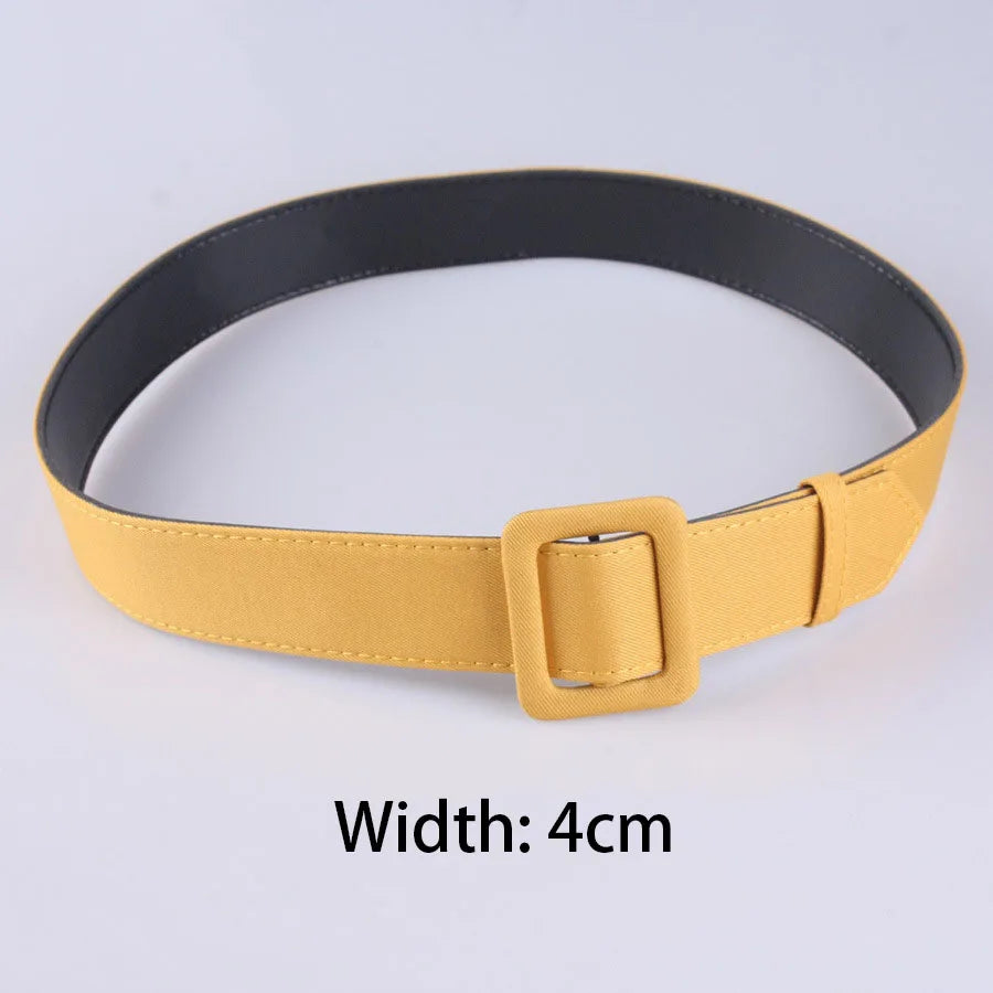 Width 2cm/4cm/6cm Women's Belt Fashion Casual Simple All-match