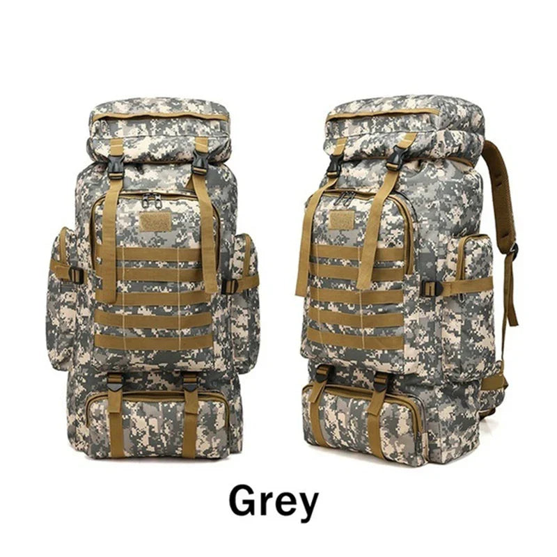 80L Waterproof Camouflage Tactical Backpack Large Capacity Men's