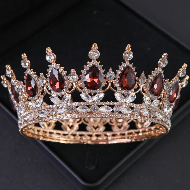 Baroque Crystal Tiaras And Crowns Rhinestone Prom Diadem