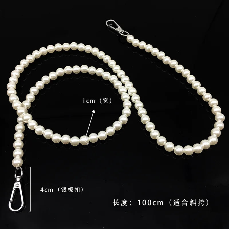 Pearl Strap for Bags Handbag Handles DIY Purse