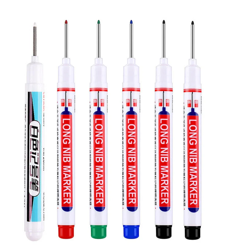 6Pcs/Set 20mm Deep Hole Long Nib Head Markers