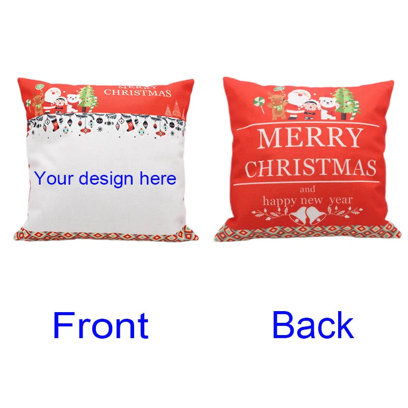 5pcs Sublimation DIY White Blank Linen Square Merry