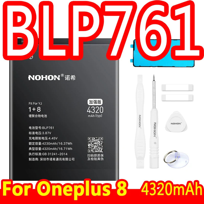 NOHON Battery For Oneplus 7 Pro 8 6