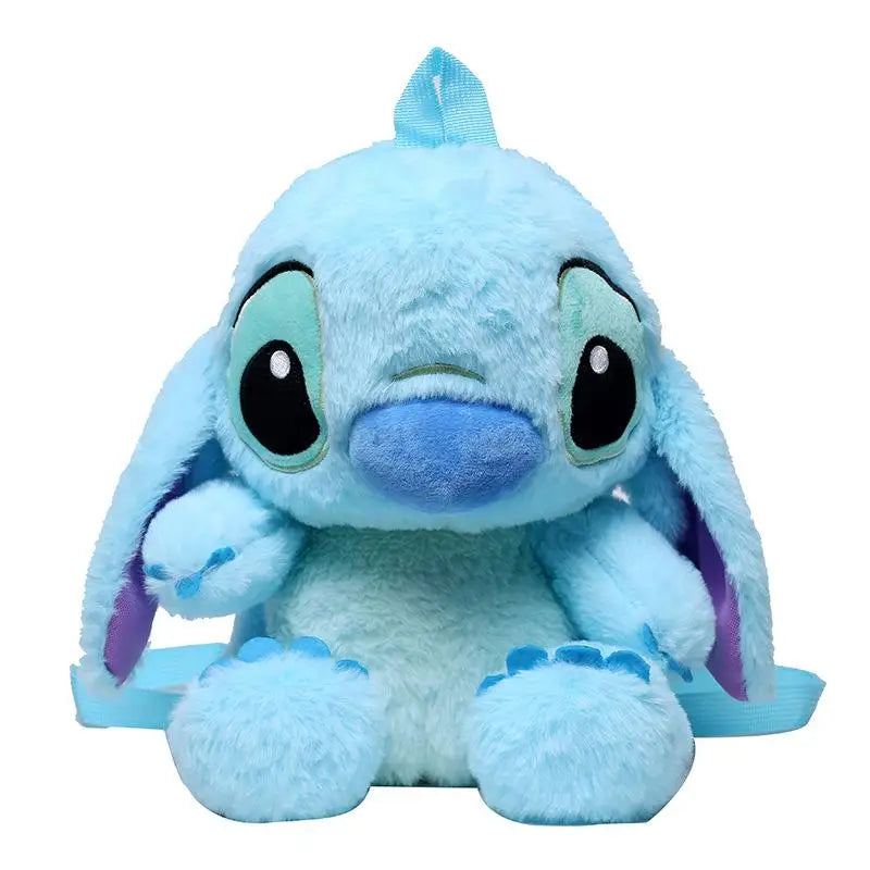 large Cartoon Blue Stitch Plush Backpack Cute Stitch
