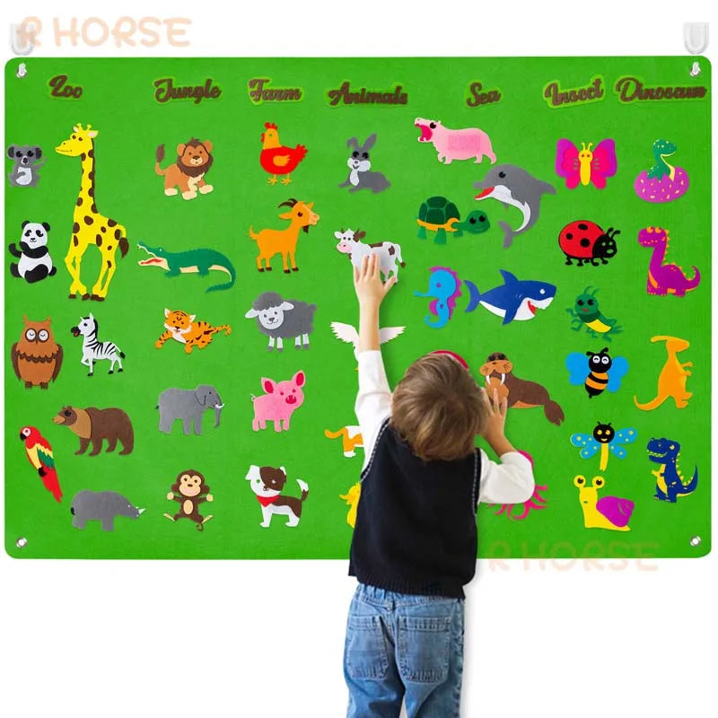 Felt Board Stories Set Montessori Ocean Farm Insect
