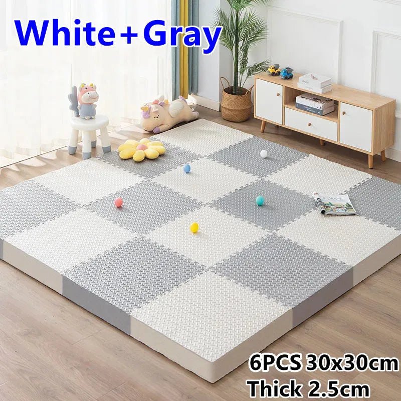 6PCS Foam Puzzle Mat Thick 2.5cm Puzzle Mat