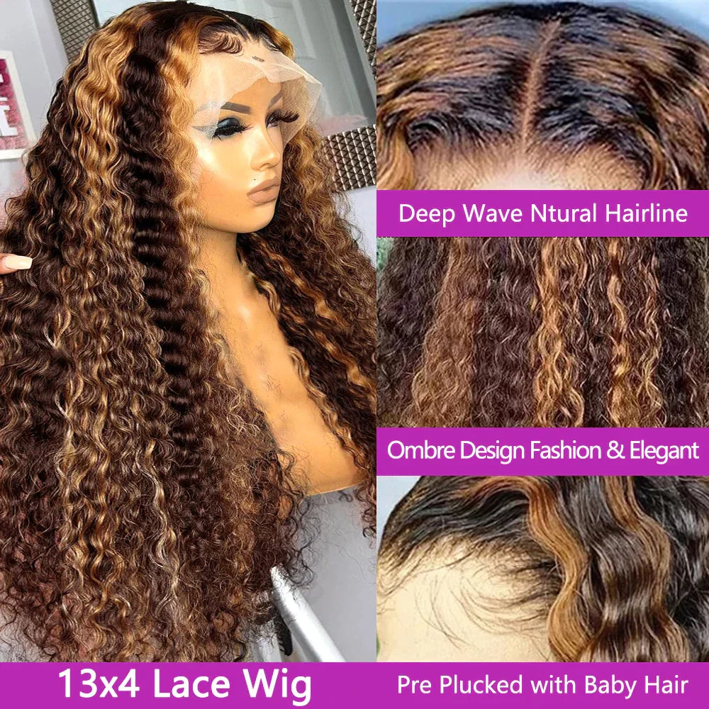 13x6 Hd Lace Highlight Wig Human Hair Wigs