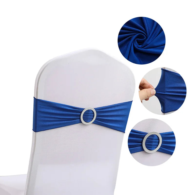 20 Pieces Polyester Spandex Chair Sashes Bands Stretch