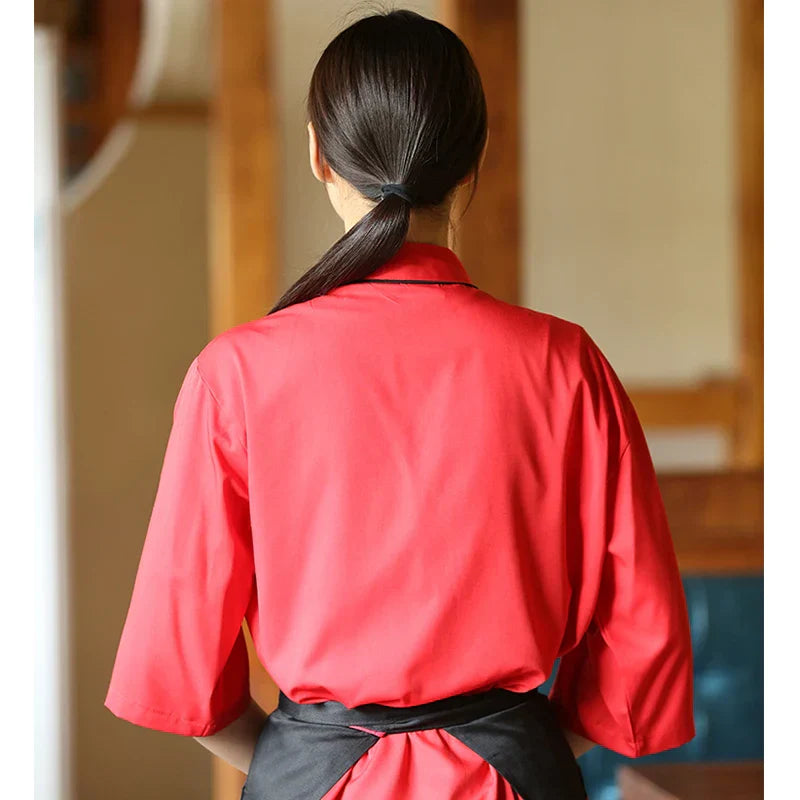 Japan Cuisine Mens Chef Costume Customizable Logo Summer