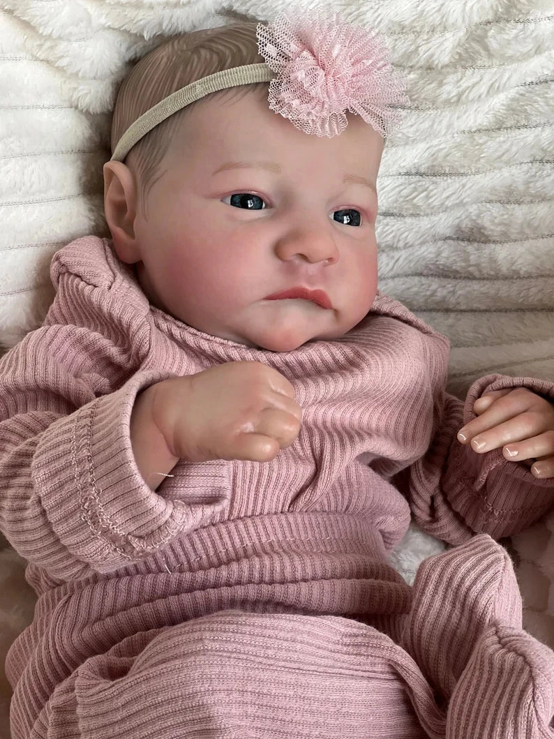 NPK19inch Awake Reborn Baby Doll Already Painted Finished