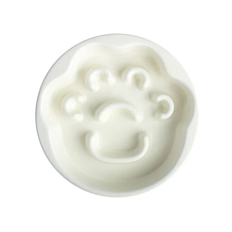 AntiChocking Pet Bowl Food Plate Puppy Ceramic MessFree