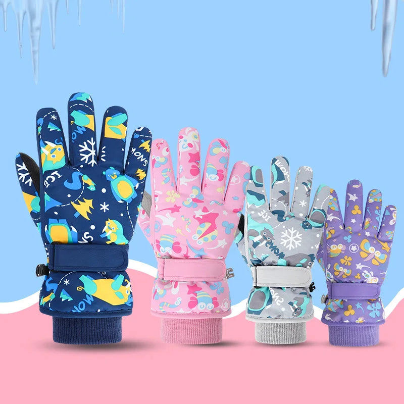 Winter Kids Ski Gloves for Boys Girls Snow
