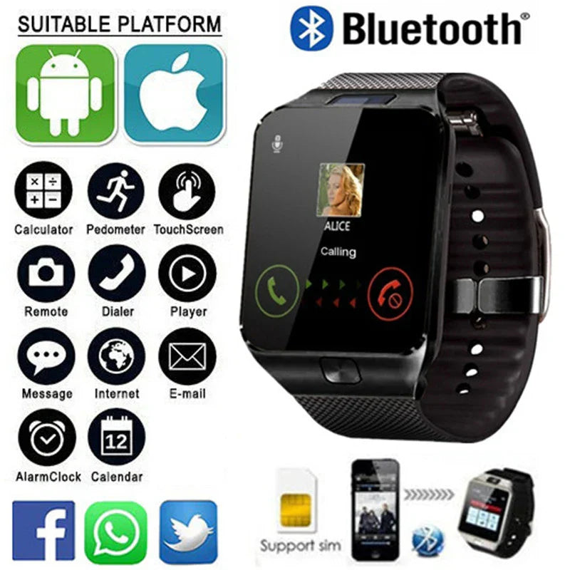 DZ09 Professional Smart Watch 2G SIM TF Camera