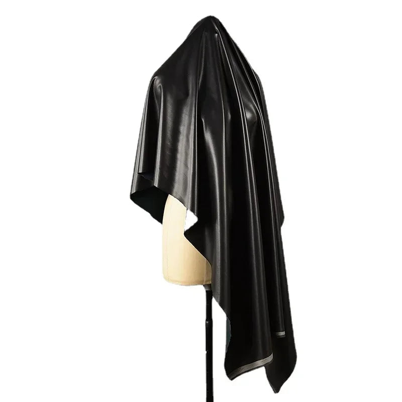 True Protein Leather Fabric Soft Black Silky Highly