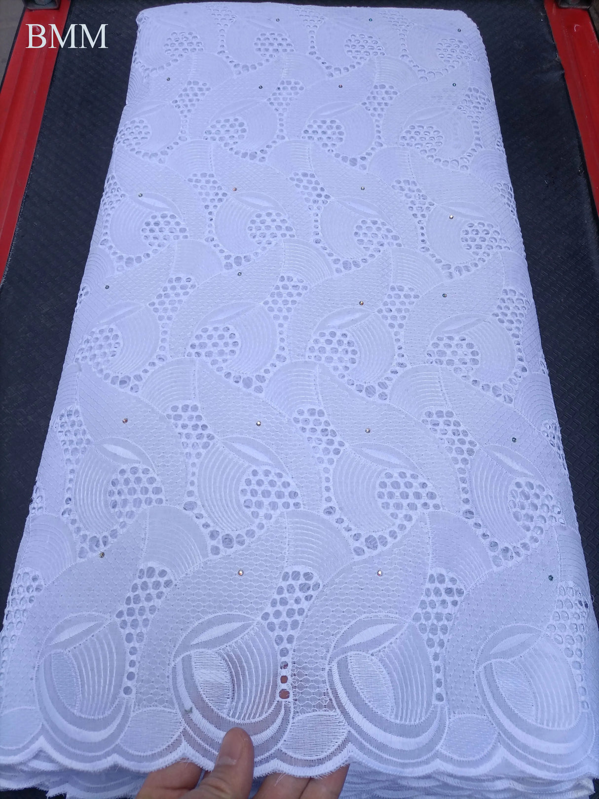 white lace fabric 5 yards nigerian lace fabric