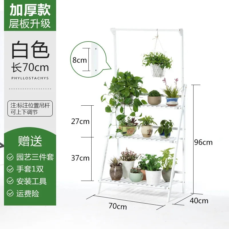 Plant Stand Storage Shelf 3-Tier Hanging Stand for