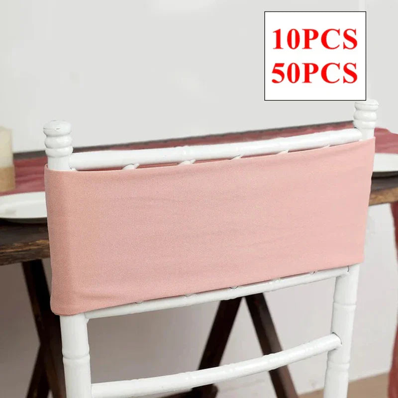 Blush Double Layer Lycra Chair Band Spandex Chair