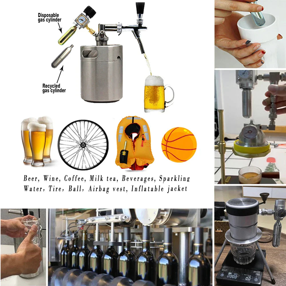 CO2 Refill Tank Refillable Cartridges for Home Brewing