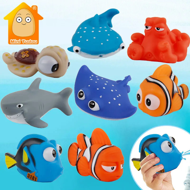 Baby Bath Toys Finding Fish Kids Float Spray