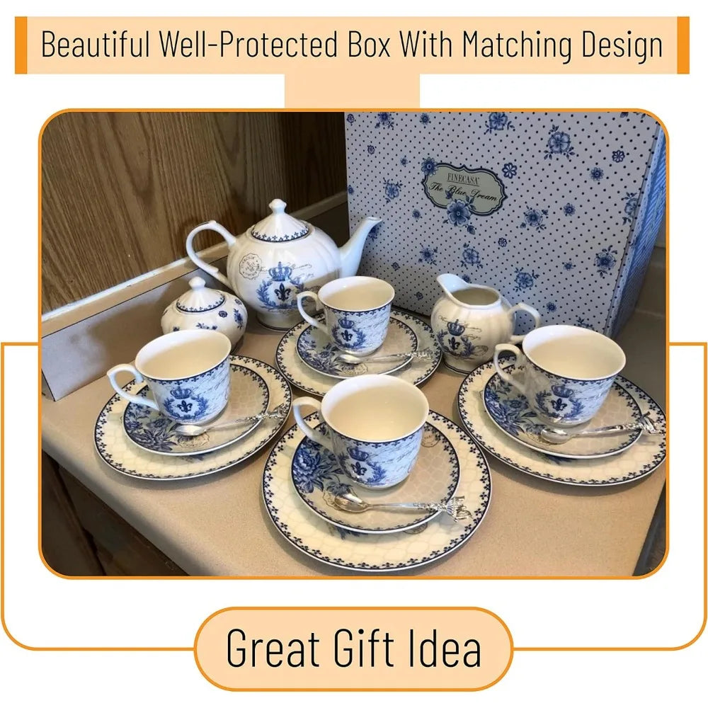 Porcelain Tea Set Creamer and Sugar Set Teacup