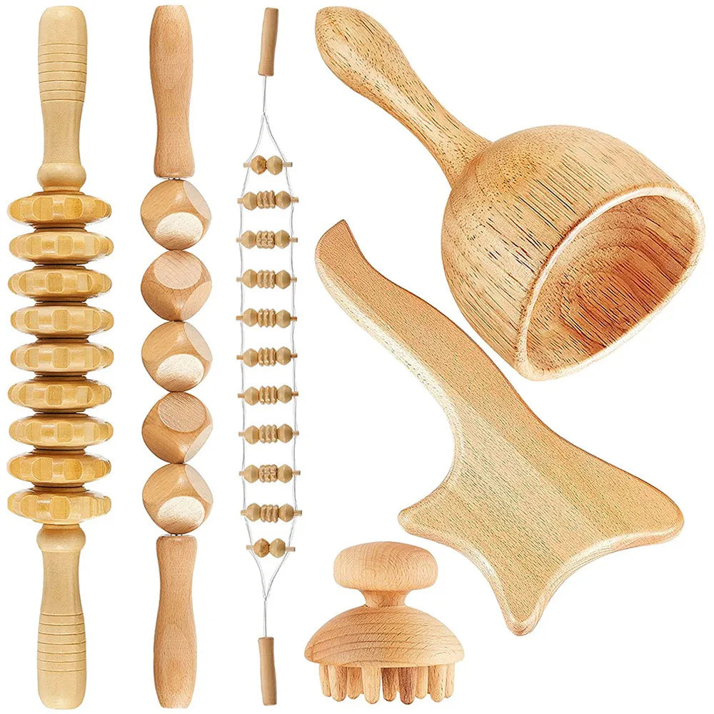 6 In 1 Wood Therapy Massage Tool Lymphatic