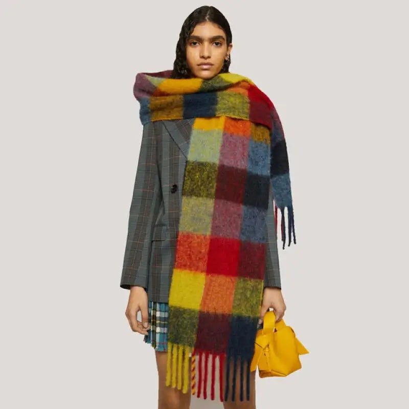 2023 New Men Women Cashmere Scarf Thicked Warm