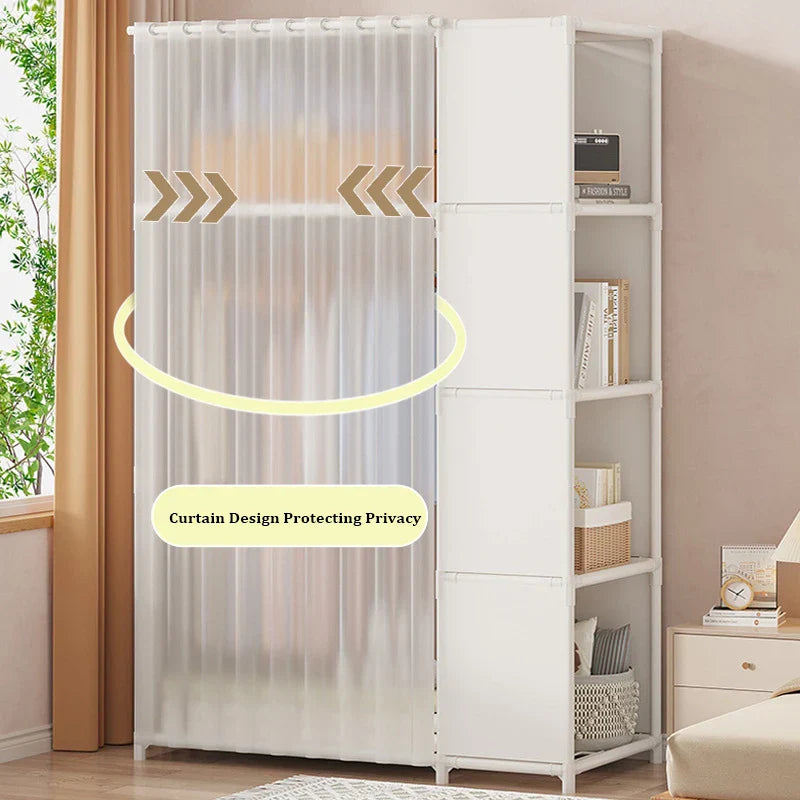 Simple Reinforced Wardrobe With Dust Proof Nonwovens Home