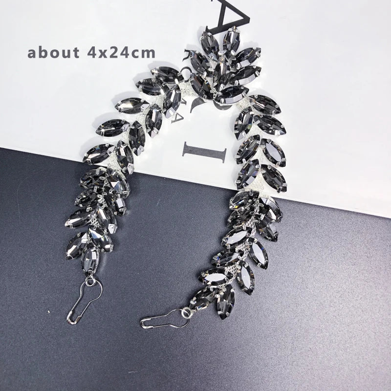 High Quality Crystal Bridal Belt Rhinestone Applique Strass