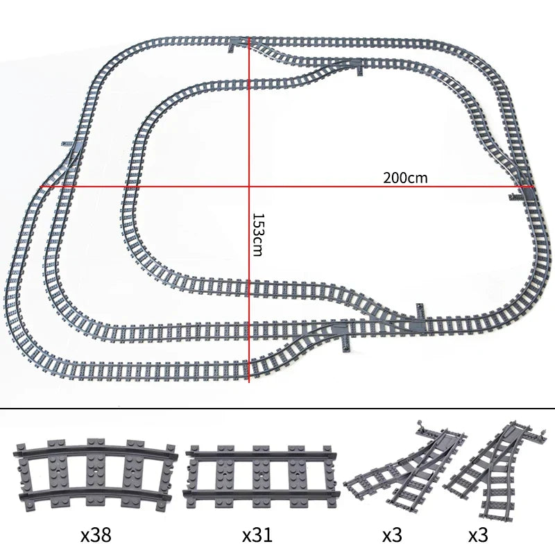NEW City Trains Flexible Tracks Soft Straight Curved