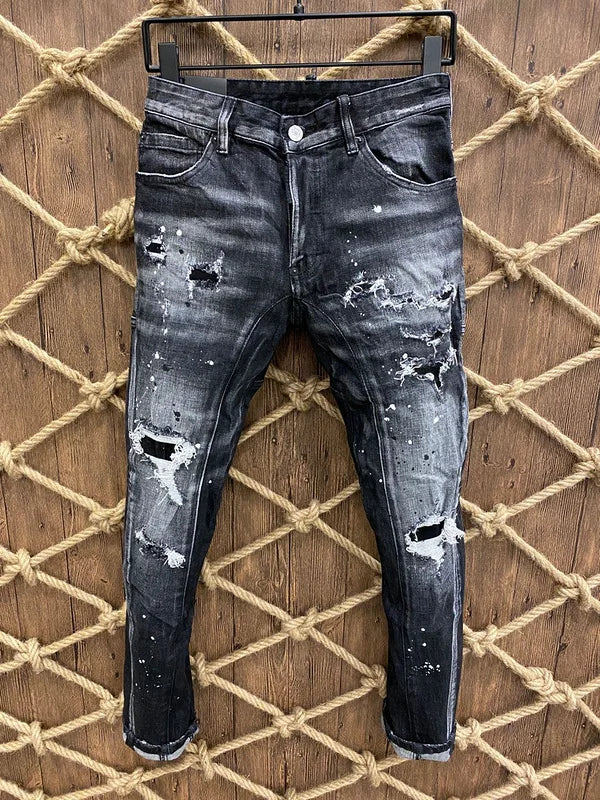 new BRAND Men Jeans Badge Printed dsq2 Coolguy