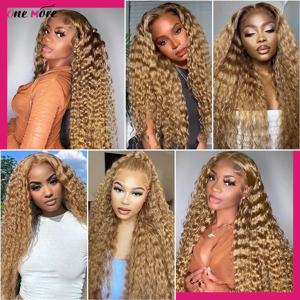 Loose Deep Wave Bundles With Closure Honey Blonde