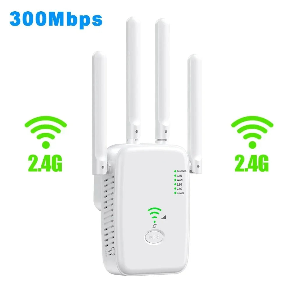 1200Mbps Wireless WiFi Repeater Wifi Signal Booster Dual-Band
