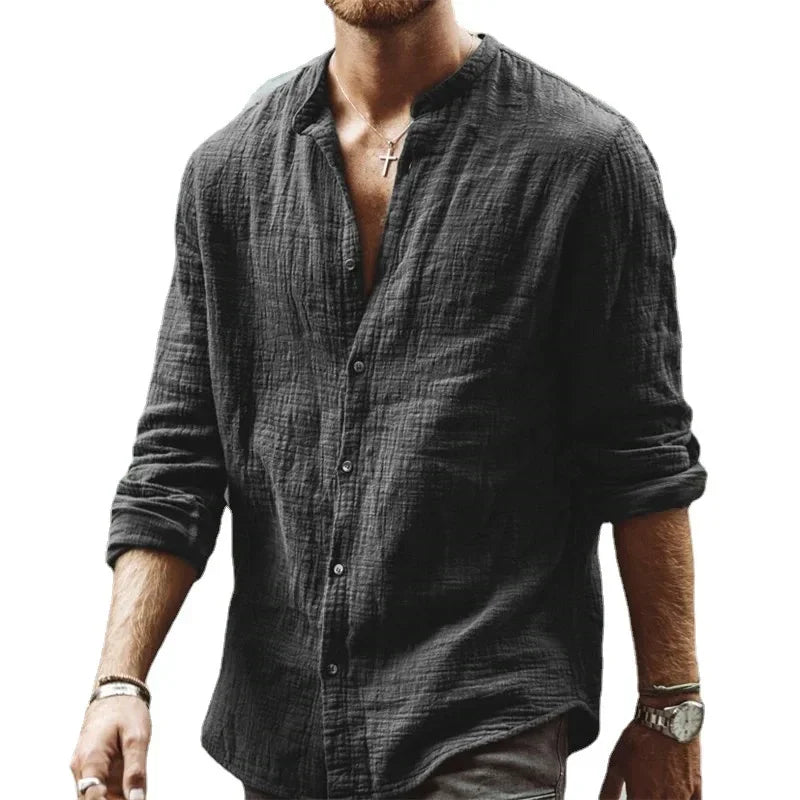 Men Clothing 2022 Spring Men's Shirts Loose Cotton