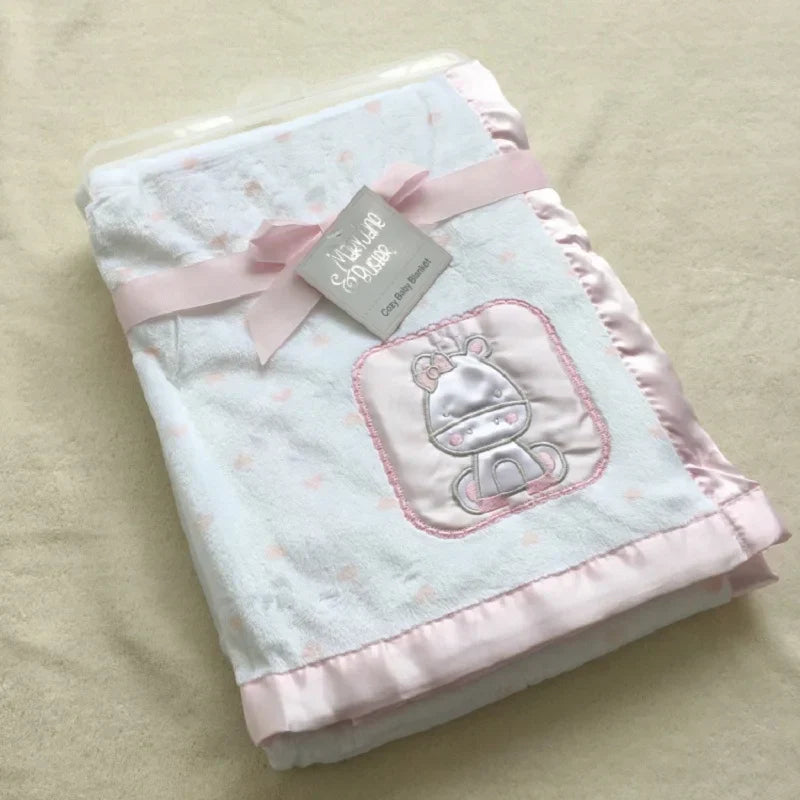 Baby Blankets New Thicken Double Layer Coral Fleece