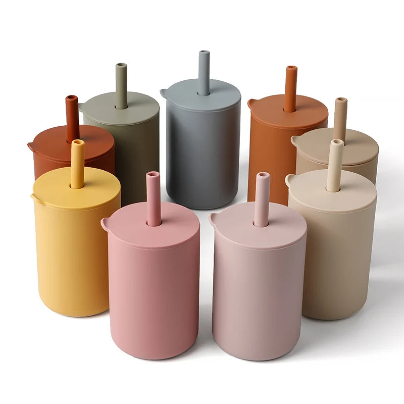 TYRY.HU Baby Feeding Straw Cup Baby Cartoon Learning